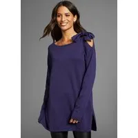 Laura Scott Longpullover mit Schleifendetail in Cold-Shoulder-Optik