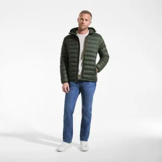 Ultraleichte verstaubare Daunen-Kapuzenjacke WANDERWEIGHT, Herren,  Grün, Polyester/Nylon, by Lands' End