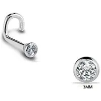 Karisma Schmuck Nasenpiercing aus Chirurgenstahl 316L Nasenstecker mit Kristallstein 3 oder 4mm, Zirkonia Frauenschmuck