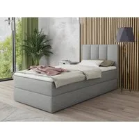 Sofnet Boxbett Star Mini (mit Bettkasten, Bonell-Matratze und Topper), Einzelbett, Polsterbett mit Kopfteil, Boxspringbett, Kinderbett