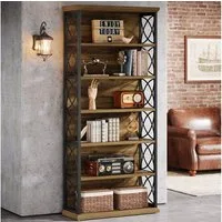 Tribesigns Bücherregal 6-stufiges Lagerregal aus Holz und Metall, Standregal Bücherschrank