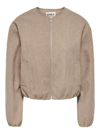 ONLY - ONLTRILLION L/S BALLOON BOMBER PNT NOOS Mocha Meringue - Gr. - M