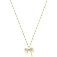Amor Kette mit Anhänger Schmuck Geschenk, Schleife, mit Zirkonia (synth)