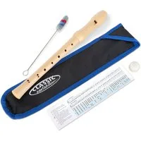 Classic Cantabile Blockflöte Stella aus edlem Ahorn C-Sopran Barock, Stella Set, Inklusive Grifftabelle, Etui, Korkfett & Wischerstab, 2-teilige Konstruktion