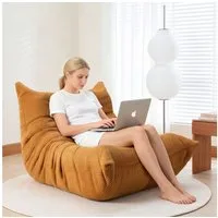 oyajia Sitzsack Relaxsessel Sofa Einzelsofa mit Hochelastischer Schwamm (mit Rückenlehne Einzelsofa), ohne Montage,Bequem & Modern für Wohnzimmer & Schlafzimmer