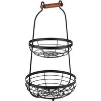 APS Etagere 2-stufige Etagère, Metall, mit Holgriff, Ø 26 cm, 2-stufig, vielseitig einsetzbar