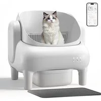 GTPLAYER Katzentoilette Oben offene Automatische Katzenklo selbstreinigend Katzentoilette XXL, Große Fassungsvermögen,App-Steuerung,für mehrere katzen