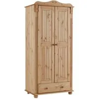 OTTO home Kleiderschrank Adele (Breite x Höhe x Tiefe ca: 92 cm x 191 cm x 53,5 cm) aus massiver Kiefer, Landhausstil