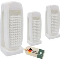 Hovedal Nagelbürste 3er Set Nagelbürste mit Halterung, Handwaschbürste mit Wandhalterung, Handbürste zum Aufhängen, Nagelbürsten mit Halter, Bad Waschbürste