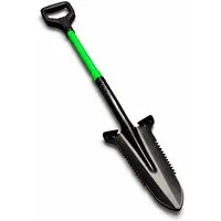 SattesGrün Spaten Profi Gartenspaten Wurzelspaten, (Einzelteil, 1-St., Spaten mit Sägekante), Carbonstahl-Schaufelblatt, Sägekante, ergonomischer D-Griff