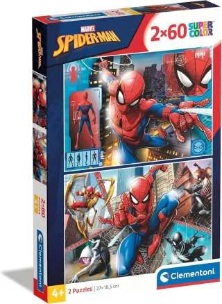 Clementoni Supercolor Puzzle 21608 - Marvel: Spider-Man [2x60 Teile]