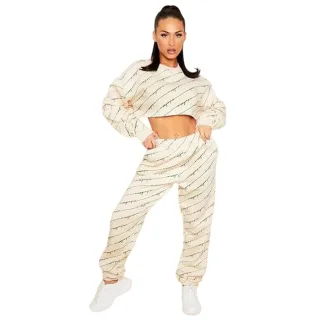 Missy Empire - Jogginghosen für Damen (Cremefarbe)