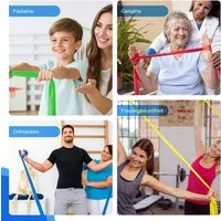 AIMAX Trainingsbänder Fitnessbänder Set 4 Stufen, Widerstandsbänder mit Tasche, für Yoga & Training