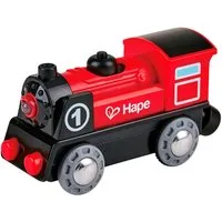 Hape Spielzeugeisenbahn-Lokomotive Batteriebetriebene Lokomotive Nr. 1, mit Licht- und Soundeffekt