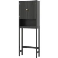 COSTWAY Badregal, Toilettenschrank Überbauschrank mit Türen 168 cm