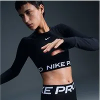 Nike Funktionsshirt NIKE PRO DF 365 CROP LS Rundhalsausschnitt, Kurzarm, leichtes, geschmeidiges Material