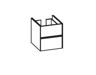 Artiqua 116 Waschtischunterschrank, Quarzgrau Matt Select, 116-WU2L-AC04-7163-173 116-WU2L-AC04-7163-173