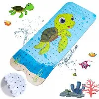BlingBin Badematte Badewannenmatte Rutschfest, Antirutschmatte Duschmatte Badewanne, Saugnäpfen, Rutschfest, PVC, rechteckig, 100x40cm Duschmatte mit Saugnäpfen & Maschinenwaschbar