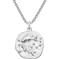 trendor Kette mit Anhänger Sternzeichen Fische mit 925 Silber Ø 16 mm