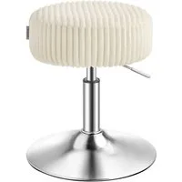 VASAGLE Barhocker Schminkhocker, Drehhocker, für Schlafzimmer (1 St), Schminkstuhl, Sitzhocker 360° drehbar, Cord, dicke Polsterung