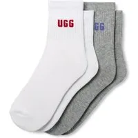 UGG Socken QUINLIN LOGO QUARTER (2-Paar) Unisex, One Size 38-44 Strümpfe mit UGG-Markenlogo
