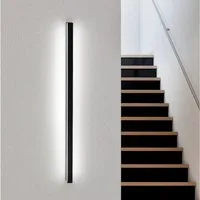 Nettlife LED Wandleuchte innen Schwarz 100cm 3000/6500K Flur Up Down Wandbeleuchtung, LED fest integriert, Kaltweiß, Flur Wohnzimmer Bett Treppenhaus Kinderzimmer Schlafzimmer