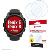Displex Displayschutzglas Smartwatch Glass Unbreakable Protector für Garmin fenix 8 47 mm, Garmin fenix E 47 mm, Packung, Displayschutzfolie, Schutzfolie, Bildschirmschutz, kratz- & stoßfest