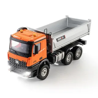 Huina 1598 2.4G 14CH 6WD RC Car Dump Truck RTR Half Alloy Full Proportional Control Simulation Sound and Light Vehicle M