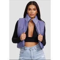 Worldclassca Steppweste Worldclassca STEPPWESTE KURZ HOHEM KRAGEN LEICHT OUTDOOR CROP S-L