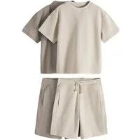The Set T-Shirt & Shorts The Set Trophy-T-Shirt und Shorts im Set, 2er-Pack (4-tlg)