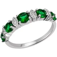 Firetti Fingerring Schmuck Geschenk Silber 925 Silberring grün, mit Zirkonia (synth)
