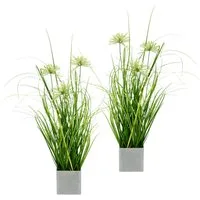 Kunstpflanze Grasbusch im Topf Gras, I.GE.A., Höhe 32 cm, 2er Set Gräser Kunstgras Dekogras Grünpflanze Pflanze Kunstblume