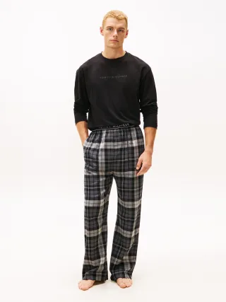 FLANNEL PJ PANT WB black tartan - Gr. - XL