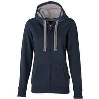 HRM Kapuzensweatjacke Frauen Sweatjacke mit Kapuze / Kapuzensweater mit Reißverschluss Innen angeraut - Gr. XS bis 5XL