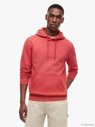 Tommy Jeans (PVH Group) - TJM REG S FLAG HOODIE EXT Anthem Red - Gr. - M