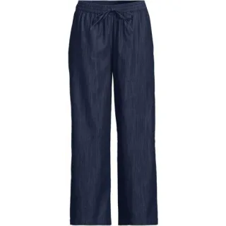 7/8-Schlupfhose aus Lyocell-Mix in Plus-Größe, Damen, size: plus, Blau, Baumwolle/Lyocell (Viskose), by Lands' End
