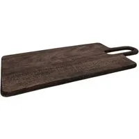 Meinposten Servierbrett Holzbrett Schneidebrett braun 55x25 Dekobrett Kerzenbrett Mangoholz, Mangoholz, mit Griff