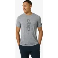 SUPER.NATURAL T-Shirt für Herren, Merino CARABINERI Kletter Motiv, atmungsaktiv