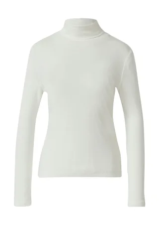 s.Oliver Red Label - Weicher Rollkragenpullover im Slim Fit weiß - Gr. - 36