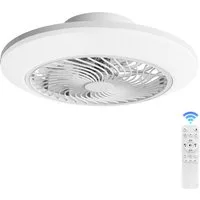 Ribelli Deckenventilator LED Deckenventilator mit Beleuchtung, stufenlos dimmbar, D455mm,6 Geschwindigkeiten, 40W