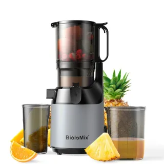 [EU Direct] BioloMix Cold Press Juicer with 130mm Feed Tube Fit Whole Fruits & Vegetables High Juice Yield BPA FREE Slow