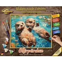 Schipper Malen nach Zahlen Meisterklasse Klassiker, Otterpärchen, Made in Germany