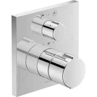 Duravit C.1 UP-Wannenthermostat C15200017010 eckig, Ab- & Umstellventil, Sicherungskombination