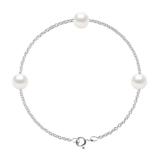 DIADEMA - Armband - Silber und echte Süßwasserperlen - Weiß