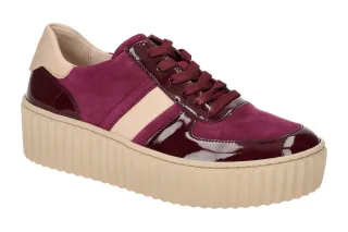 Gabor 53.203.10 Aubergine/Sand Damen Sneaker - Best Fit mit Gummisohle