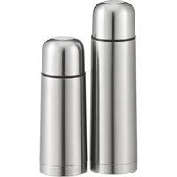 kamelshopping Isolierflasche 2er Set Edelstahl Thermoskanne, 350 & 500 ml Fassungvermögen, doppelwandig, Schnellstopp-Verschluss