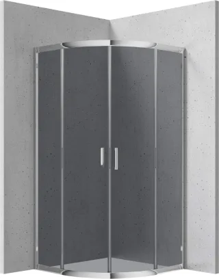 Neuesbad SEMICIRCULAR Duschkabine, Graphit Glas, 80CM NB1DEKYP452K1