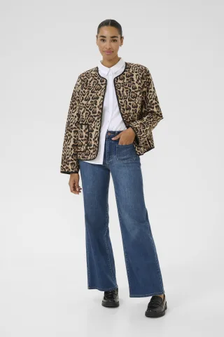 Jacke Loose fit Naturel Leopard Print
