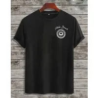 RMK T-Shirt Herren Shirt Basic Rundhals mit Bedruckung Palme Palm Beach aus Baumwolle