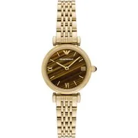 Emporio Armani Quarzuhr AR11703, Armbanduhr, Damenuhr, Edelstahlarmband, analog, Tigerauge